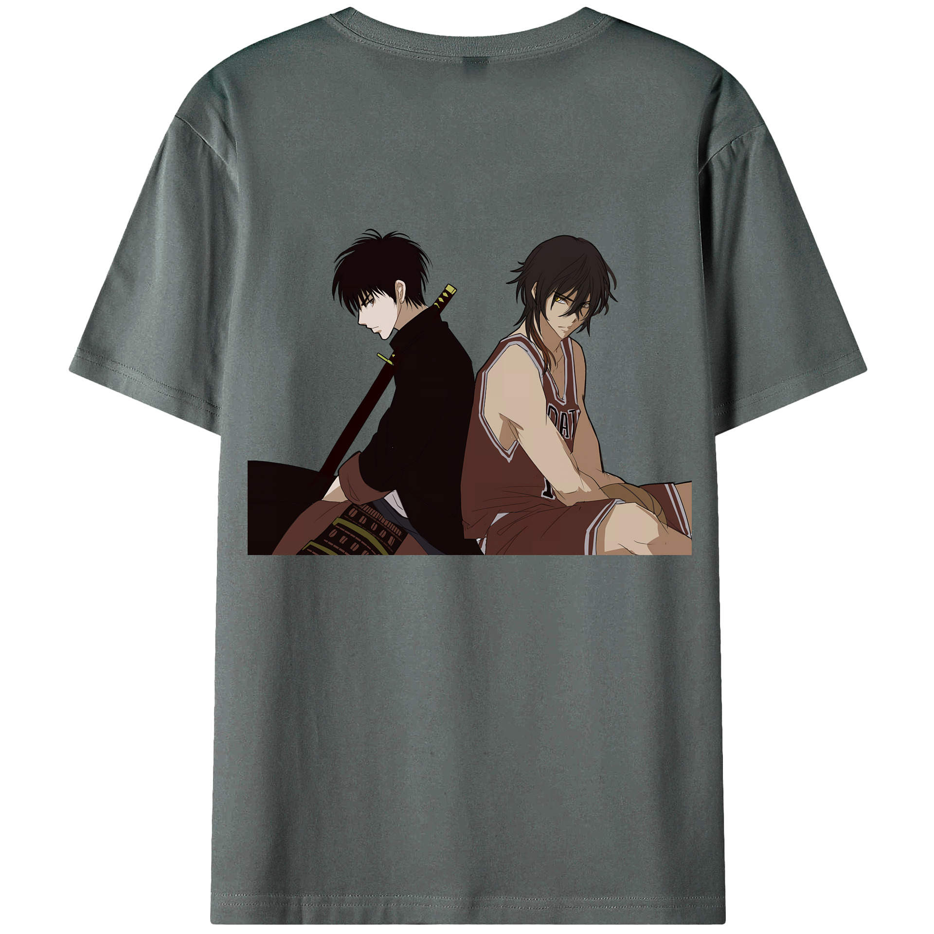 （画像用） SLAM DUNK／スラムダンク 綿100％ メンズ半袖Tシャツ（バックプリント） 通気性